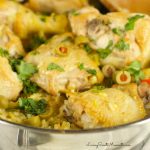 One Pot Spanish Chicken And Rice - Delicious and simple chicken dinner recipe flavored with saffron, veggies and stock that your family will love. I love it